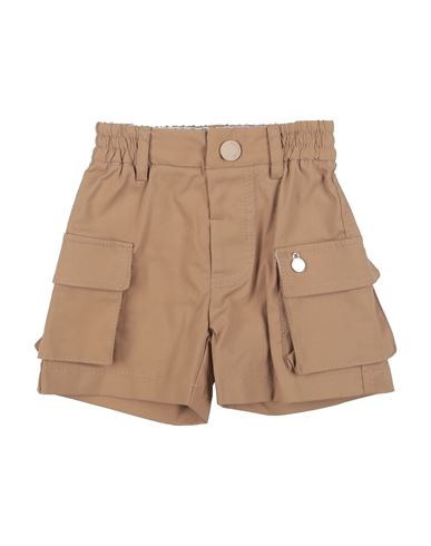 Monnalisa Newborn Boy Shorts & Bermuda Shorts Camel Size 3 Cotton, Polyamide, Elastane In Beige