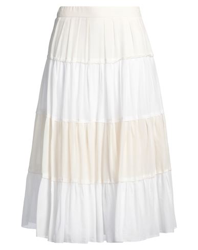 Peserico Easy Woman Maxi Skirt Ivory Size 14 Cotton