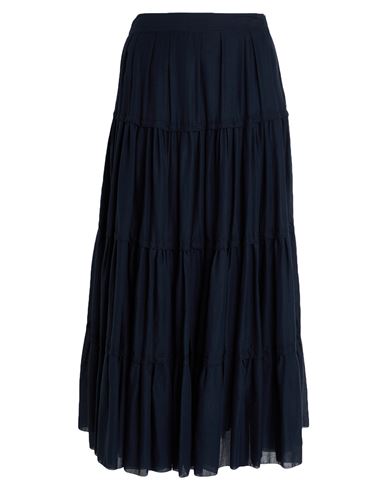 Peserico Easy Woman Maxi Skirt Midnight Blue Size 8 Cotton