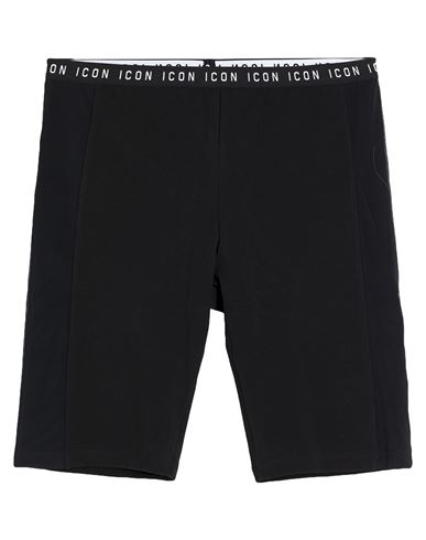 Dsquared2 Man Shorts & Bermuda Shorts Black Size L Cotton, Polyamide, Elastane