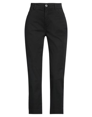 Alessia Santi Woman Pants Black Size 2 Cotton, Elastane In Black