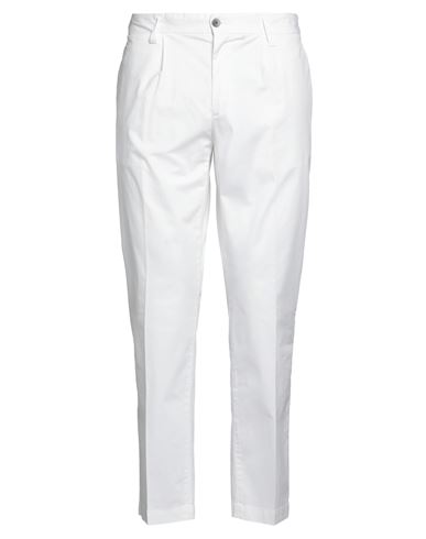 Devore Incipit Man Pants White Size 36 Cotton, Elastane