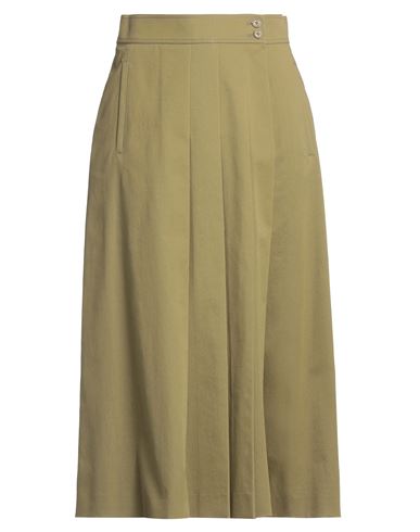 Alberta Ferretti Woman Pants Military Green Size 8 Cotton, Elastane In Green