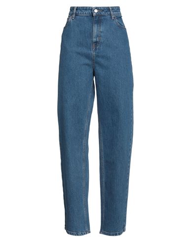 Vicolo Woman Jeans Blue Size M Cotton In Blue