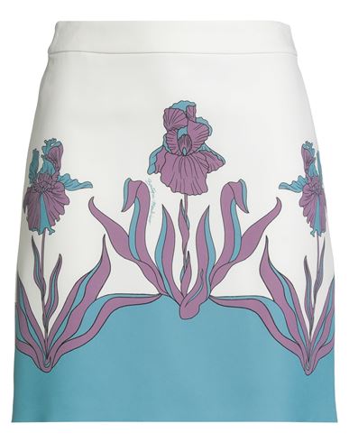 Boutique Moschino Woman Mini Skirt Pastel Blue Size 4 Polyester, Elastane