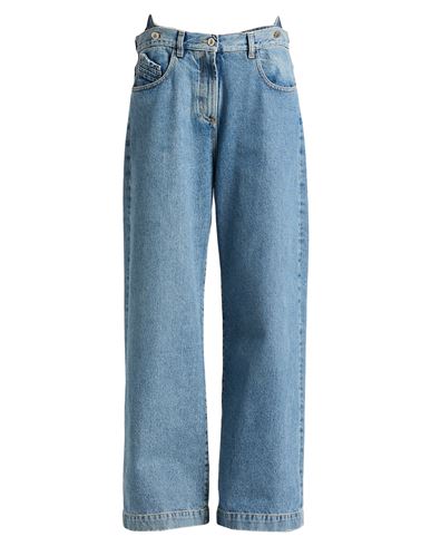 Attico The  Woman Jeans Blue Size 28 Cotton, Elastane
