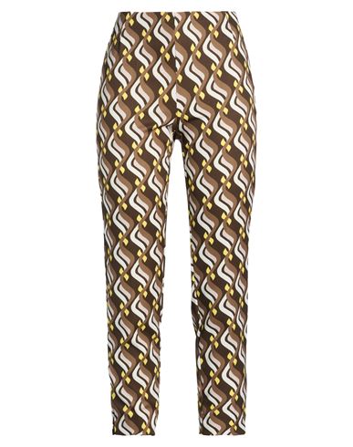 Maliparmi Malìparmi Woman Pants Chocolate Brown Size 12 Polyester, Elastane In Multi