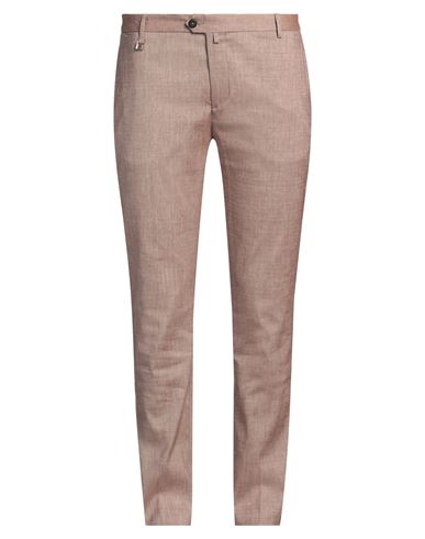 BARBATI BARBATI MAN PANTS RUST SIZE 42 POLYESTER, LINEN, VISCOSE, ELASTANE 