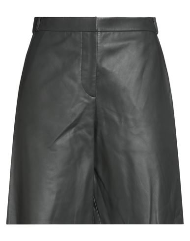 Antonelli Woman Shorts & Bermuda Shorts Grey Size 8 Lambskin In Gray