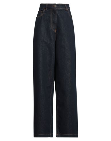 ETRO ETRO WOMAN JEANS BLUE SIZE 27 COTTON, VISCOSE, METALLIC FIBER 