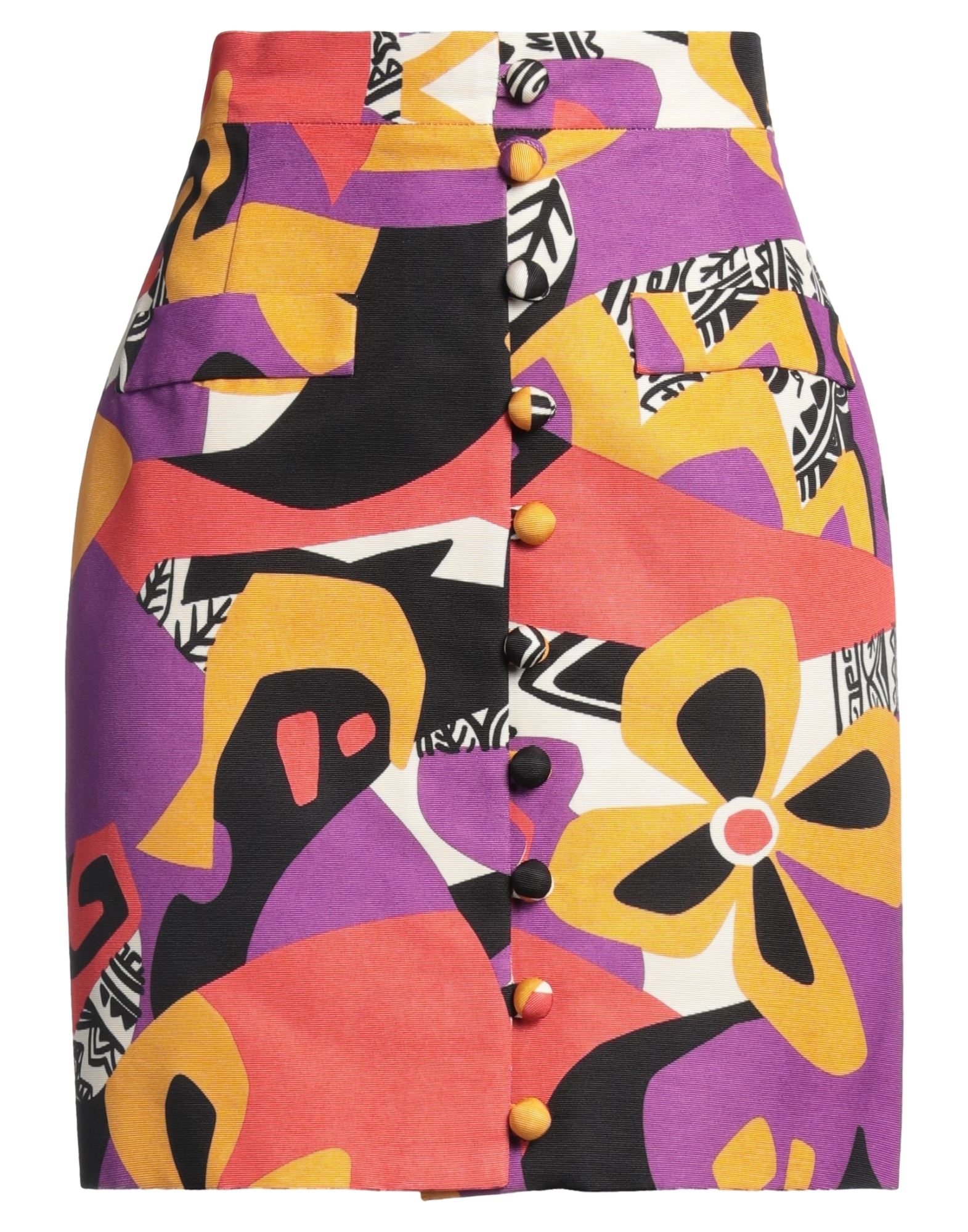 MOSCHINO スカート サイズ46 MOSCHINO Skirt Womens Size 8 Pink Floral 100% Silk Pleated