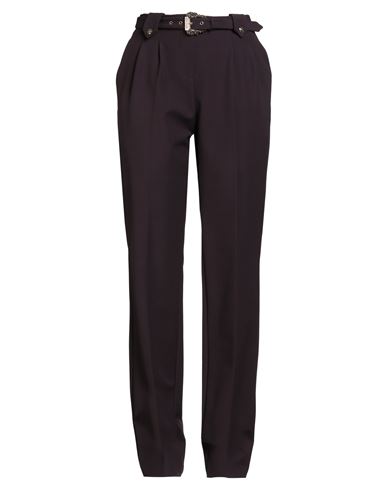 Versace Jeans Couture Woman Pants Plum Size 8 Viscose, Polyamide, Elastane In Brown