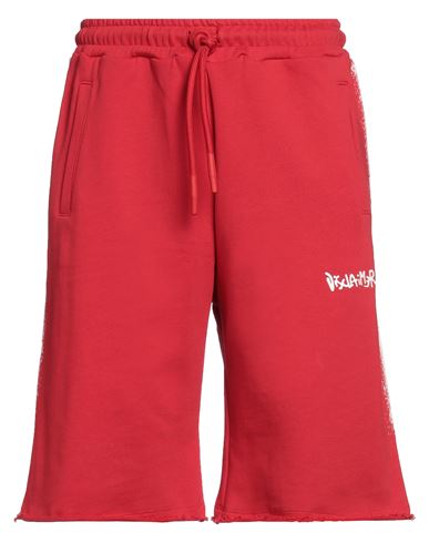 Disclaimer Man Shorts & Bermuda Shorts Red Size Xl Cotton In Red