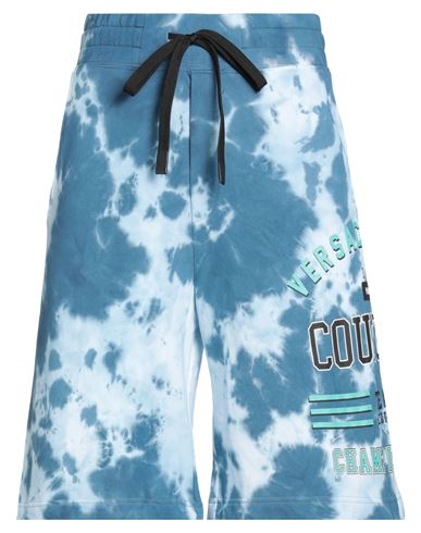 Versace Jeans Couture Man Shorts & Bermuda Shorts Slate Blue Size M Cotton, Elastane In Blue