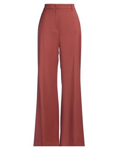 Weekend Max Mara Woman Pants Brick Size 8 Wool In Red