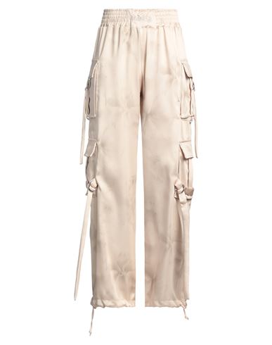 Disclaimer Woman Pants Sand Size S Polyester, Elastane In Beige