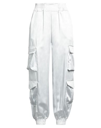 Disclaimer Woman Pants White Size L Polyester, Elastane In White