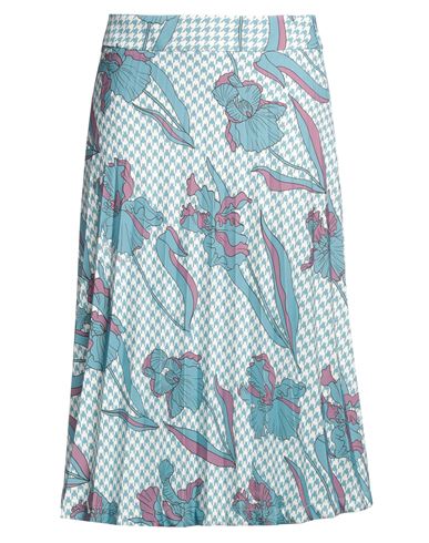 Boutique Moschino Woman Midi Skirt Pastel Blue Size 14 Polyester, Elastane In Blue