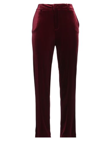 Soallure Woman Pants Burgundy Size 6 Polyester, Elastane In Red