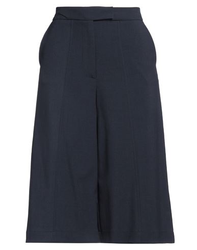 Soallure Woman Shorts & Bermuda Shorts Navy Size 6 Polyester, Viscose, Elastane