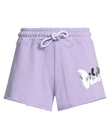 Disclaimer Woman Shorts & Bermuda Shorts Lilac Size L Cotton In Purple