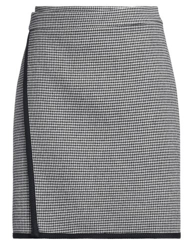 Shop Akris Woman Mini Skirt Midnight Blue Size 12 Cotton, Wool, Polyester, Polyamide, Synthetic Fibers