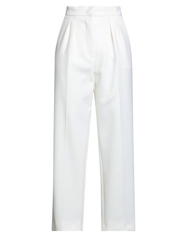 Max Mara Woman Pants Cream Size 6 Virgin Wool, Elastane In White
