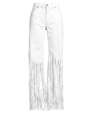 Dondup Woman Pants White Size 31 Cotton In White