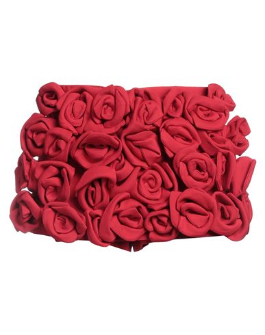 Valentino Crepe Couture Floral-appliqué Skorts In Red