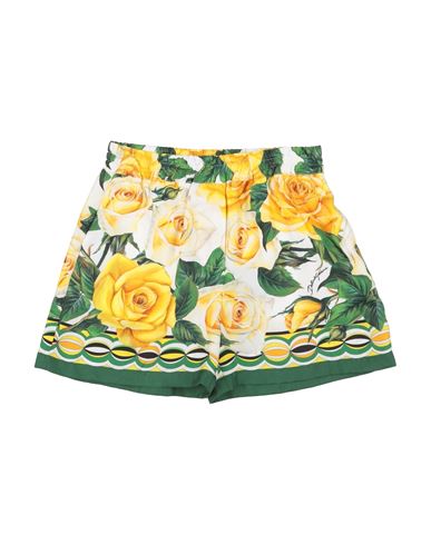 Dolce & Gabbana Toddler Girl Shorts & Bermuda Shorts Yellow Size 4 Silk In Yellow