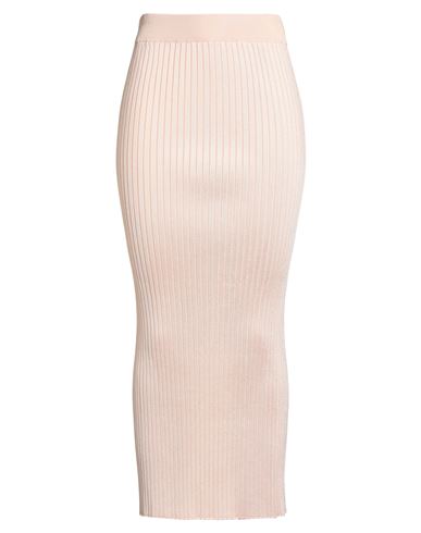 Jil Sander Woman Maxi Skirt Light Pink Size 6 Viscose, Polyamide, Elastane