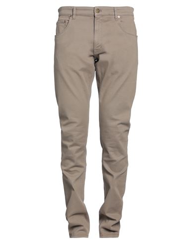 Pt Torino Man Jeans Khaki Size 35 Cotton, Lyocell, Elastane In Beige