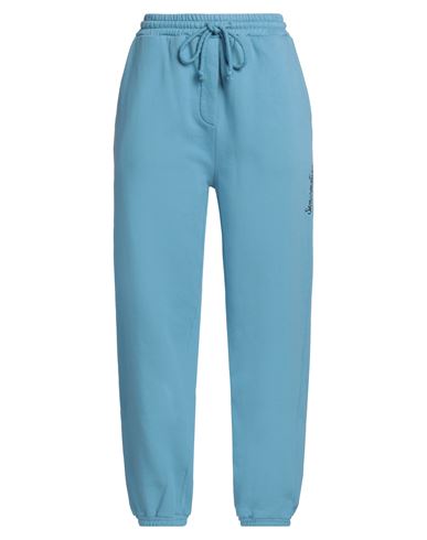 Semicouture Woman Pants Light Blue Size M Cotton, Polyester In Blue