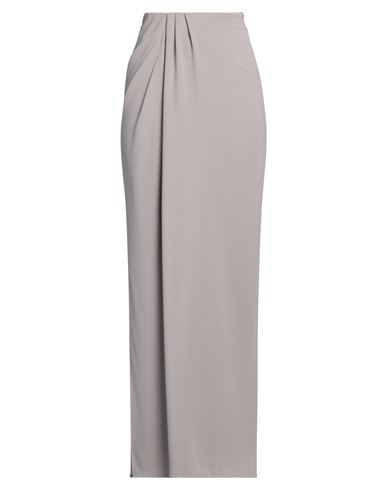 Elisabetta Franchi Woman Maxi Skirt Light Grey Size 8 Polyester In Grey