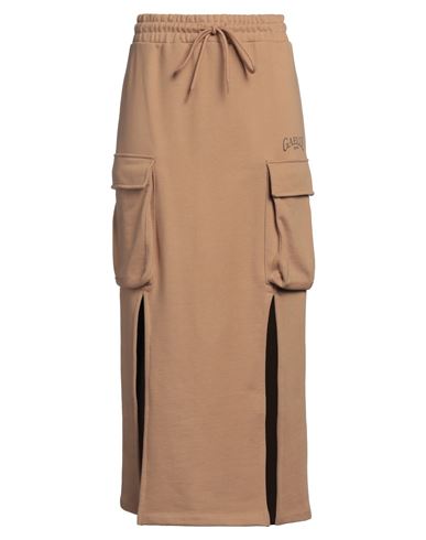 Gaelle Paris Gaëlle Paris Woman Maxi Skirt Camel Size 2 Cotton In Beige
