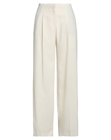 Camicettasnob Woman Pants Ivory Size 6 Polyester, Viscose, Elastane