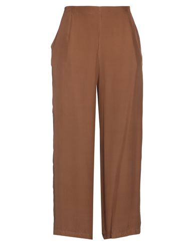 Altea Woman Pants Brown Size 10 Silk
