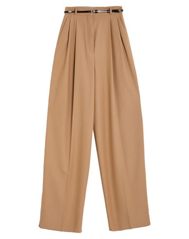 Sportmax Woman Pants Camel Size 10 Virgin Wool, Elastane In Beige