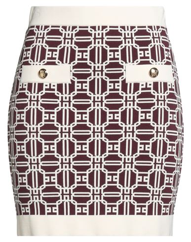 Elisabetta Franchi Woman Mini Skirt Plum Size 8 Viscose, Polyamide