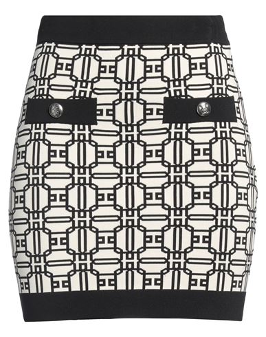 Elisabetta Franchi Minigonna In Viscosa Jaquard In White