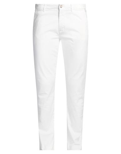 Sseinse Man Pants White Size 36 Cotton, Elastane In White