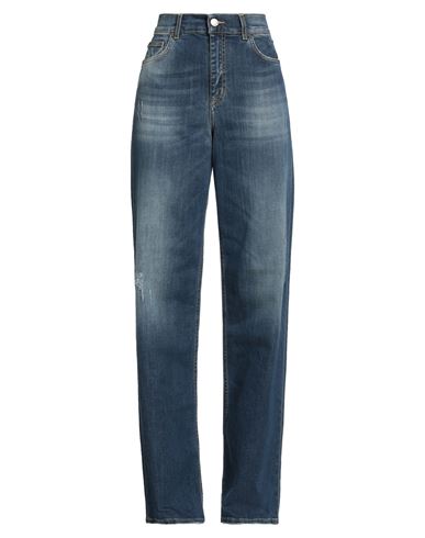 ICE PLAY ICE PLAY WOMAN JEANS BLUE SIZE 31 COTTON, ELASTANE 