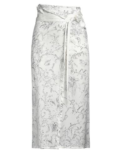 Shop Fabiana Filippi Woman Midi Skirt White Size 8 Silk
