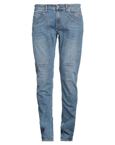 Jeckerson Man Jeans Blue Size 30 Cotton, Elastomultiester, Elastane In Blue
