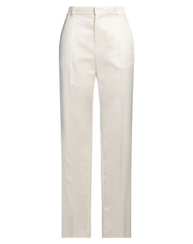 CHLOÉ CHLOÉ WOMAN PANTS IVORY SIZE 8 WOOL, SILK 