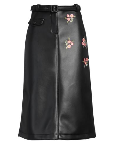 Vivetta Woman Midi Skirt Black Size 6 Polyurethane, Polyester In Black