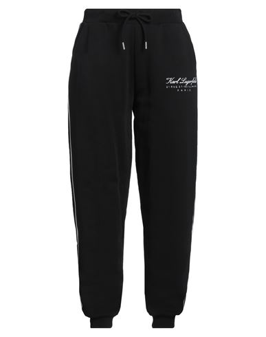 Shop Karl Lagerfeld Woman Pants Black Size M Organic Cotton, Recycled Polyester