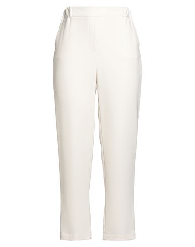 Antonelli Woman Pants Ivory Size 6 Cotton, Elastane In Gold