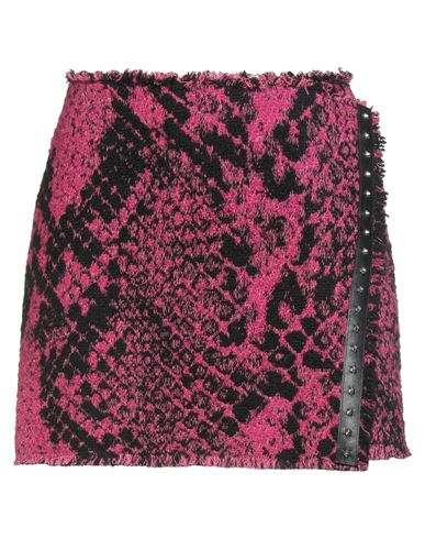Pinko Woman Mini Skirt Fuchsia Size 8 Cotton, Acrylic, Polyester, Wool, Polyamide