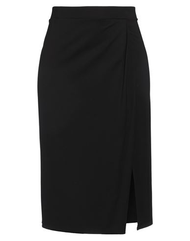 Caractere Caractère Woman Midi Skirt Black Size 14 Viscose, Polyamide, Elastane